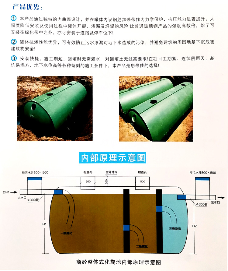 白云玻璃钢化粪池